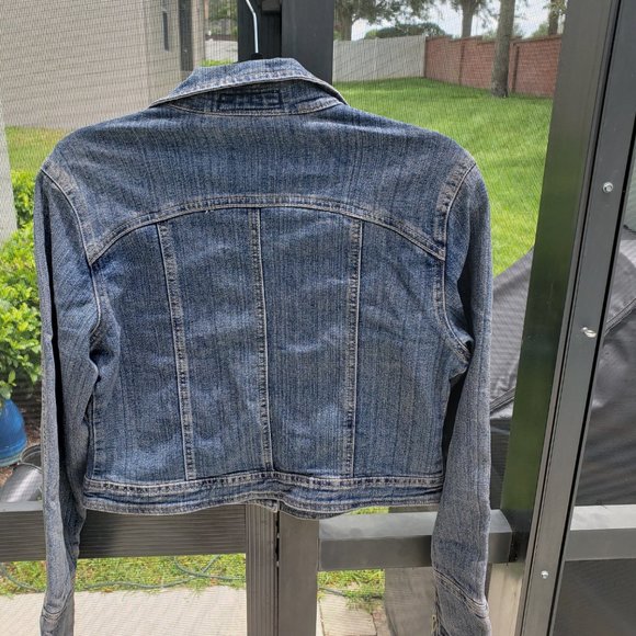 Crest Jeans Denim Short Jacket Size L - Picture 2 of 3
